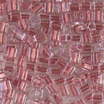 SB-2601:  Miyuki 4mm Square Bead Sparkling Antique Rose Lined Crystal 