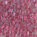 SB-2603:  Miyuki 4mm Square Bead Sparkling Rose Lined Crystal 
