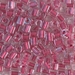 SB-2603:  Miyuki 4mm Square Bead Sparkling Rose Lined Crystal approx 250 grams - SB-2603