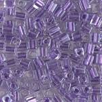SB-2607:  Miyuki 4mm Square Bead Sparkling Purple Lined Crystal 