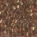 SB-310:  Miyuki 4mm Square Bead Peach Topaz Gold Luster - SB-310*