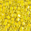 SB-472:  Miyuki 4mm Square Beads Op Yellow AB (was SB-404R) 