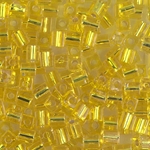 SB-6:  Miyuki 4mm Square Bead Silverlined Yellow 
