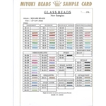 SB-CARD-3:  1.8mm Miyuki Cube Bead Sample Card (57/R) (SB18) 