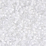 SB18-1104:  Miyuki 1.8mm Square Bead White Lined Crystal 