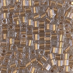 SB3-234:  Miyuki 3mm Square Bead Sparkling Metallic Gold Lined Crystal 