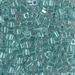 SB3-2605:  Miyuki 3mm Square Bead Sparkling Aqua Green Lined Crystal - SB3-2605*