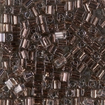 SB3-974:  Miyuki 3mm Square Bead Copper Lined Pale Gray 