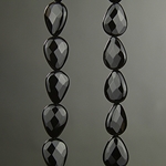 SP-0117: 13x18mm Black Onyx Faceted Flat Pear 