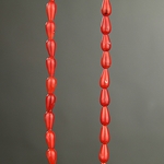 SP-0137: 5x10mm Red Bamboo Coral Round Pear 