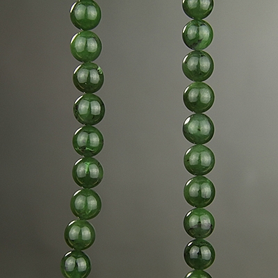 Round Jade Beads - Natural 3 mm Nephrite Jade