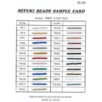 SP-103:  10/0 Cut Twisted Miyuki Seed Bead Sample Card (SP-103) (10C-TW) 