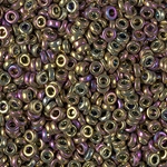 SPR3-188:  Miyuki 3mm Spacer Bead Metallic Purple Gold Iris 