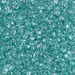 TR10-1528:  Miyuki 10/0 Triangle Sparkling Aqua Green Lined Crystal 