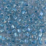 TR5-1137:  Miyuki 5/0 Triangle Sparkling Light Blue Lined Crystal AB 