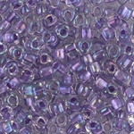 TR5-1138:  Miyuki 5/0 Triangle Sparkling Lilac Lined Crystal AB 