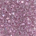 TR5-1524:  Miyuki 5/0 Triangle Sparkling Peony Pink Lined Crystal - TR5-1524*