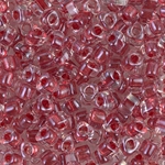 TR5-1554:  Miyuki 5/0 Triangle Sparkling Cranberry Lined Crystal 