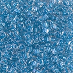 TR8-1529:  Miyuki 8/0 Triangle Sparkling Sky Blue Lined Crystal 