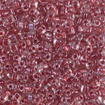 TR8-1554:  Miyuki 8/0 Triangle Sparkling Cranberry Lined Crystal 